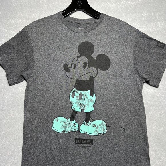 Disney Neff Collection Teal Floral Mickey Mouse Short Sleeve Men’s Size: M - Picture 2 of 8